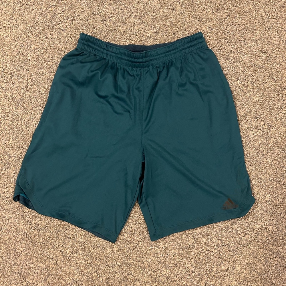 Adidas Mens M Teal Climalite Athletic Shorts